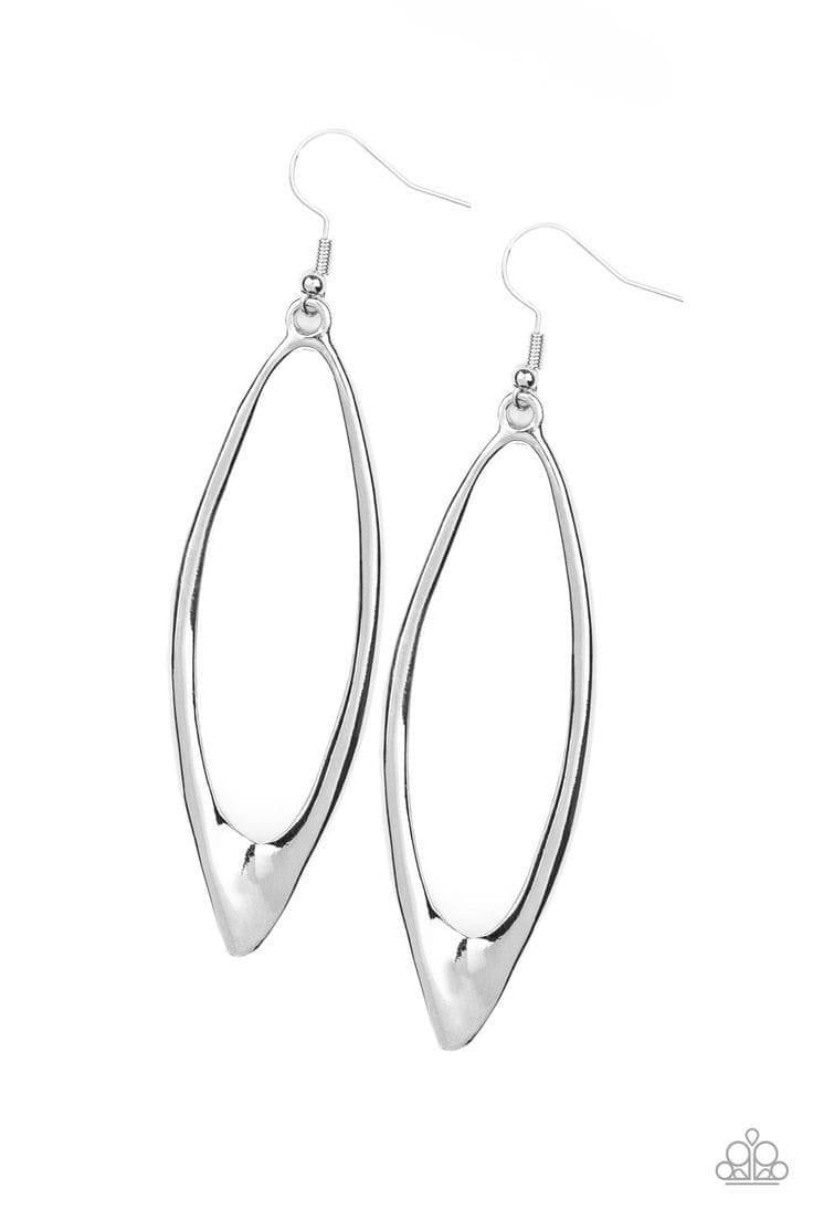 Paparazzi - Positively Progressive - Silver Earrings