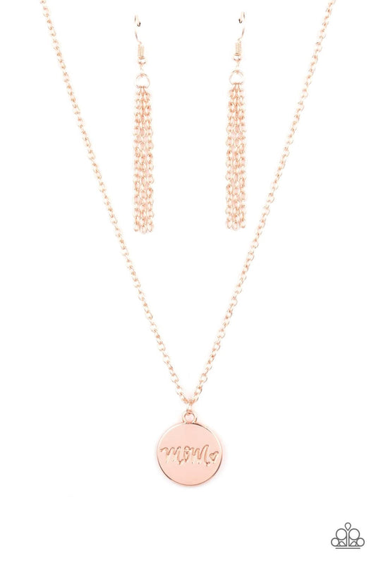 Paparazzi - The Cool Mom - Rose Gold Necklace