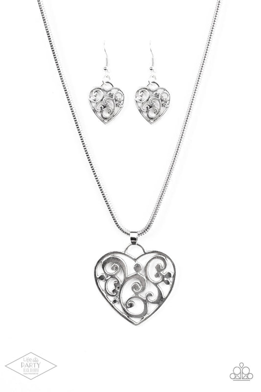 Paparazzi - FILIGREE Your Heart With Love - Silver Necklace