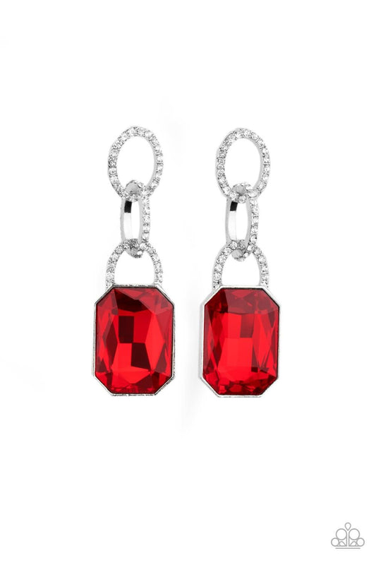 Paparazzi - Superstar Status Red Earrings