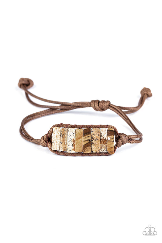 Paparazzi - Canyon Warrior - Brown Bracelet