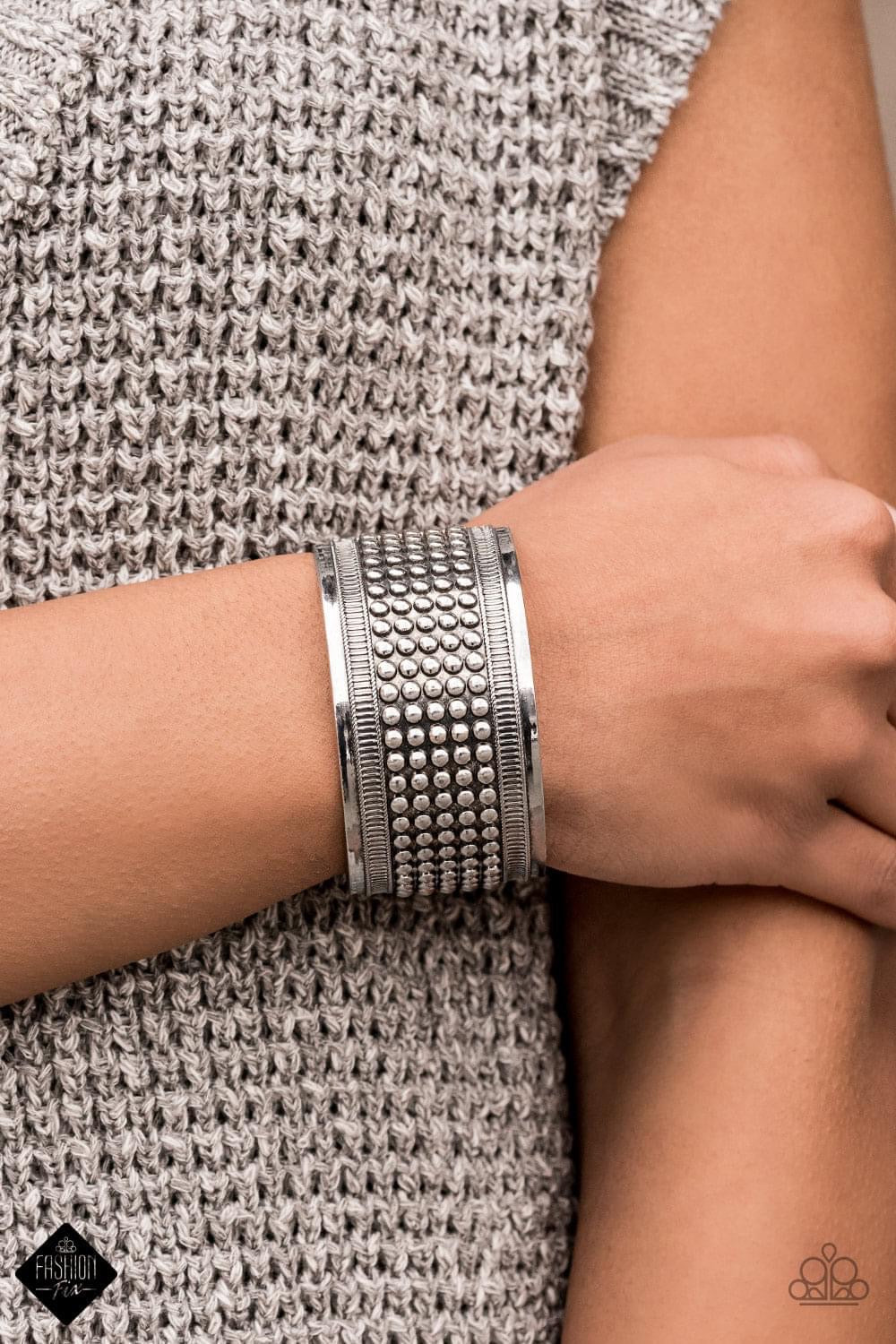 Paparazzi- Bronco Bust Silver Cuff Bracelet