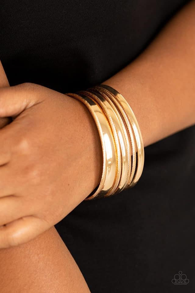 Paparazzi- Sahara Shimmer - Gold Bracelets