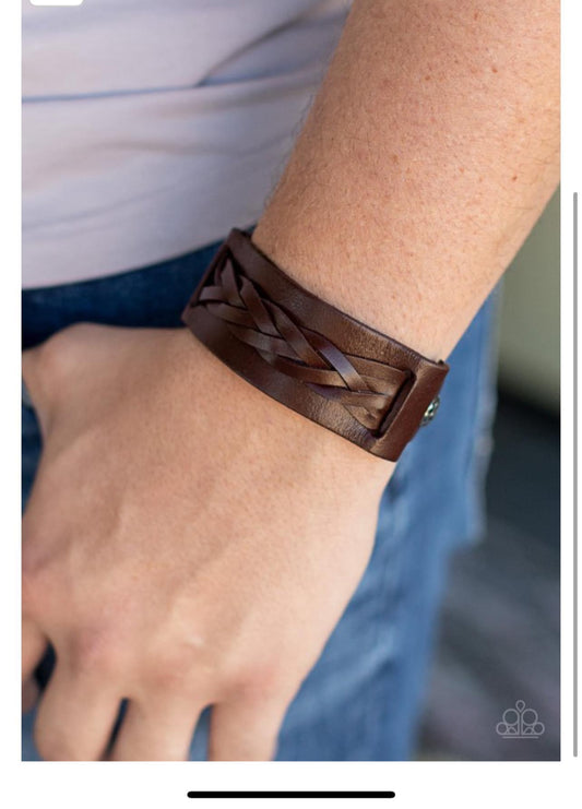 Paparazzi - Practical Pioneer - Brown Urban Bracelet