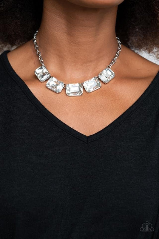 Paparazzi- Deep Freeze Diva White Necklace