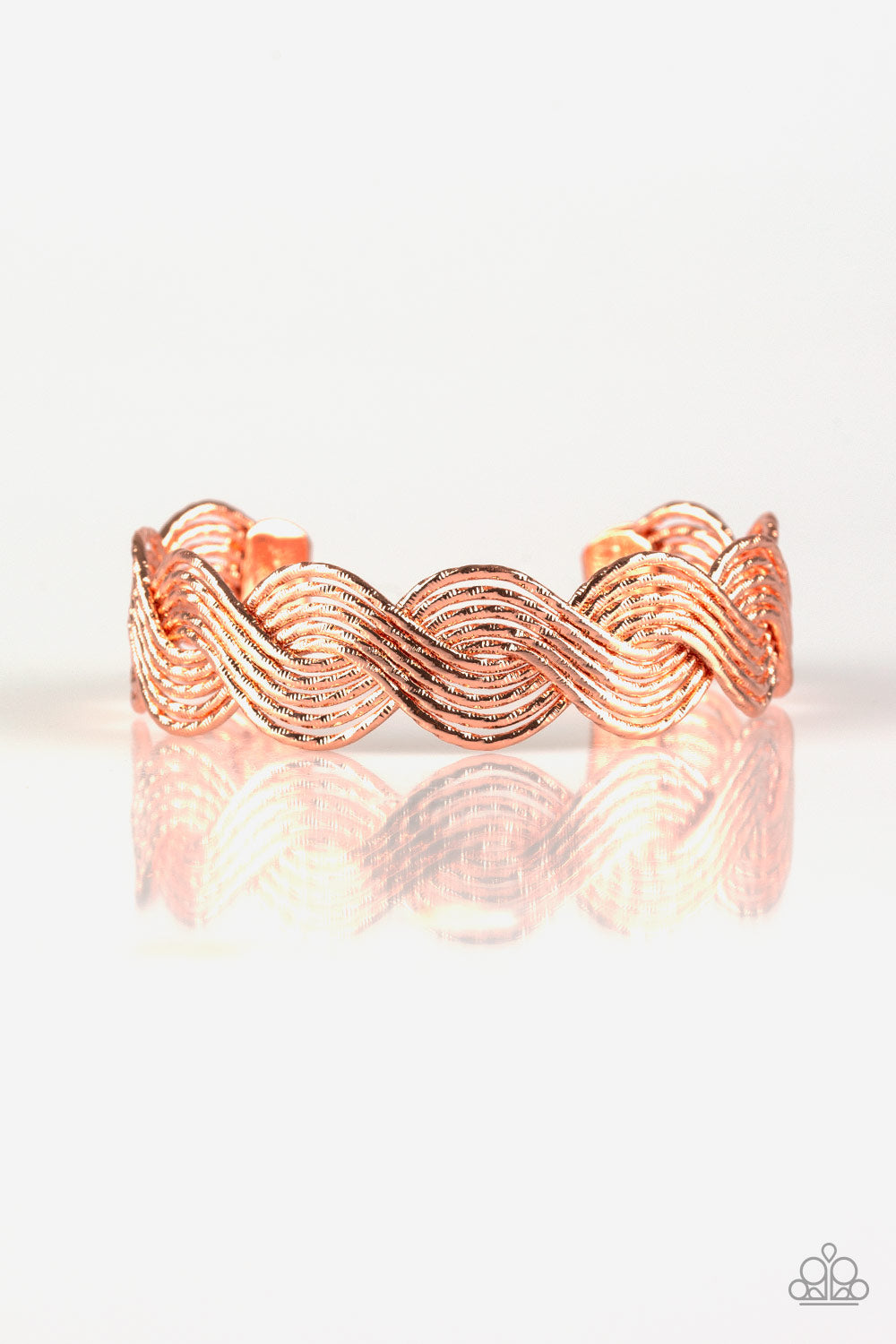 Paparazzi - Braided Brilliance - Copper Bracelet