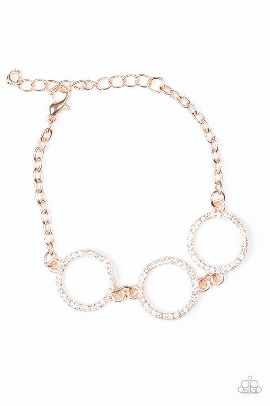 Paparazzi- Dress The Part - Rose Gold Bracelet