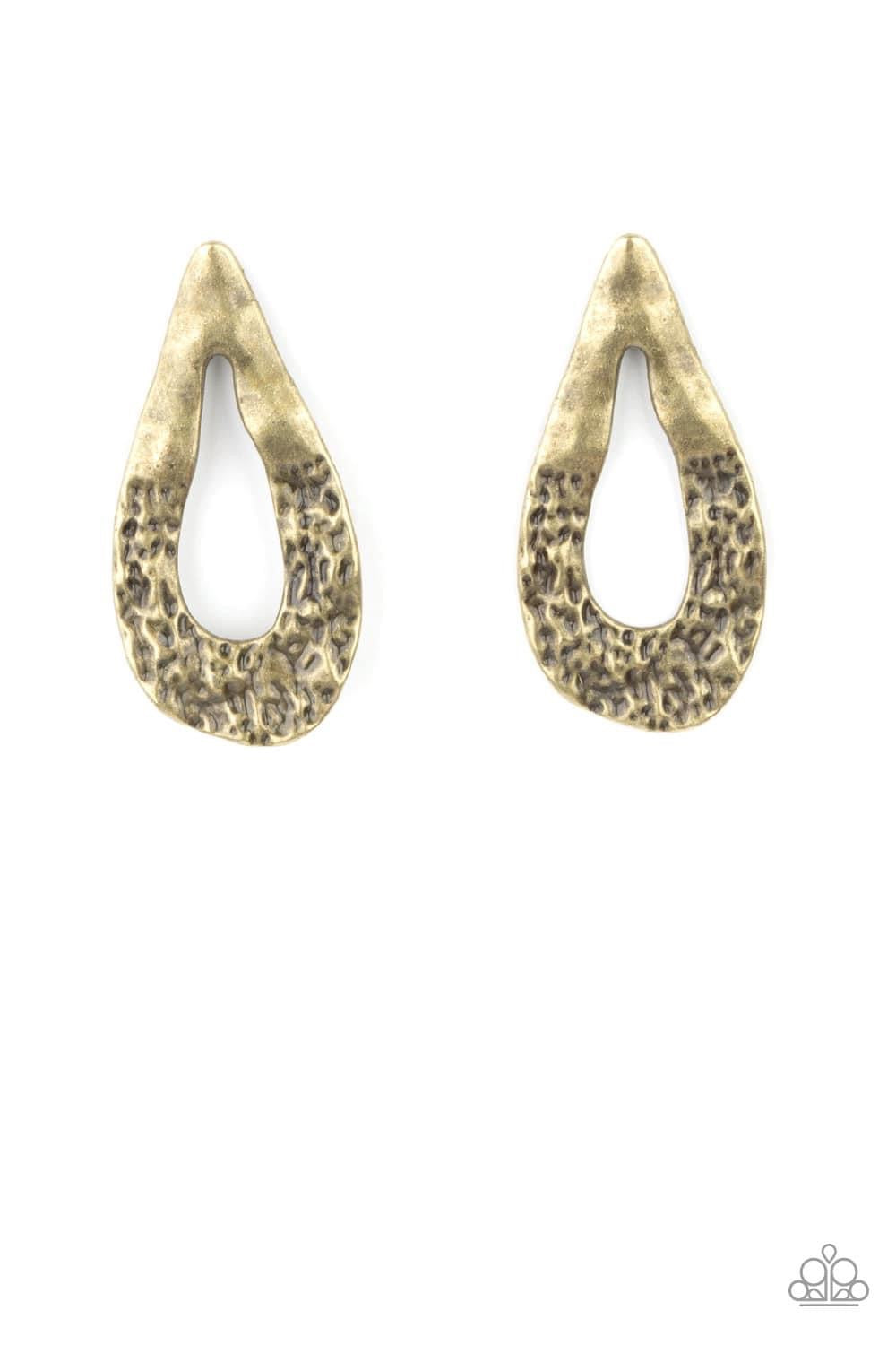 Paparazzi - Industrial Antiquity - Brass Earrings