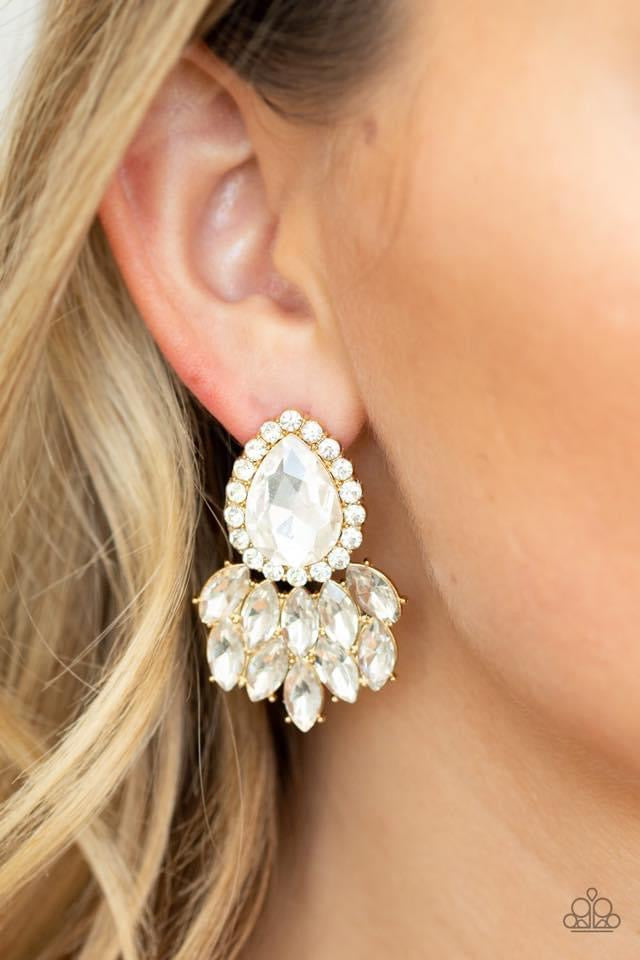 Paparazzi- A Breath of Fresh HEIR - Gold Earrings