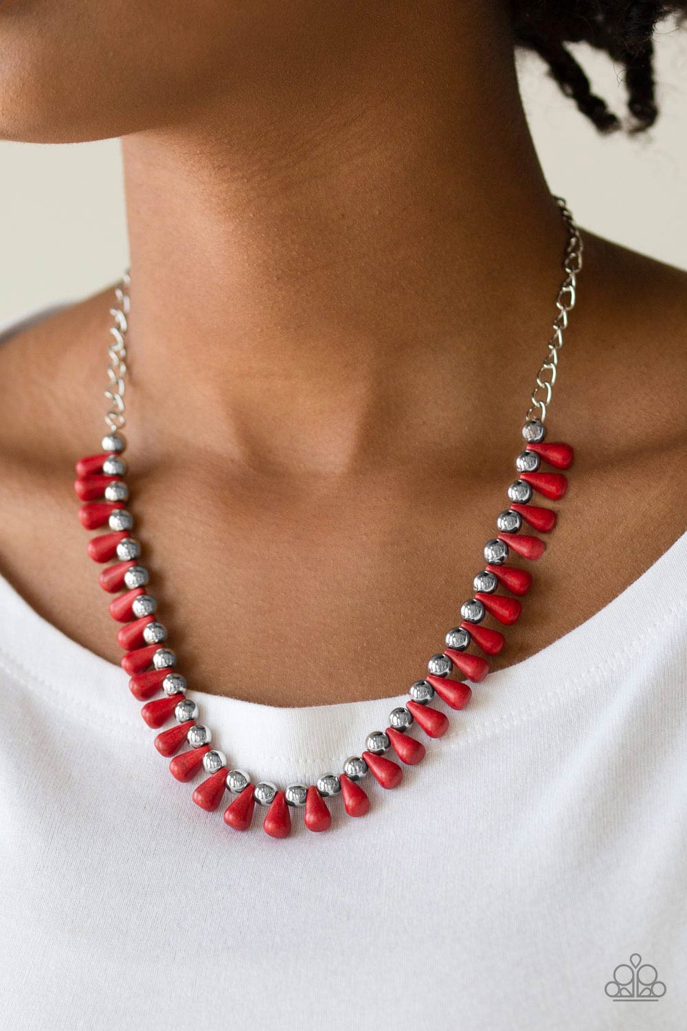 Paparazzi - Extinct Species - Red Necklace