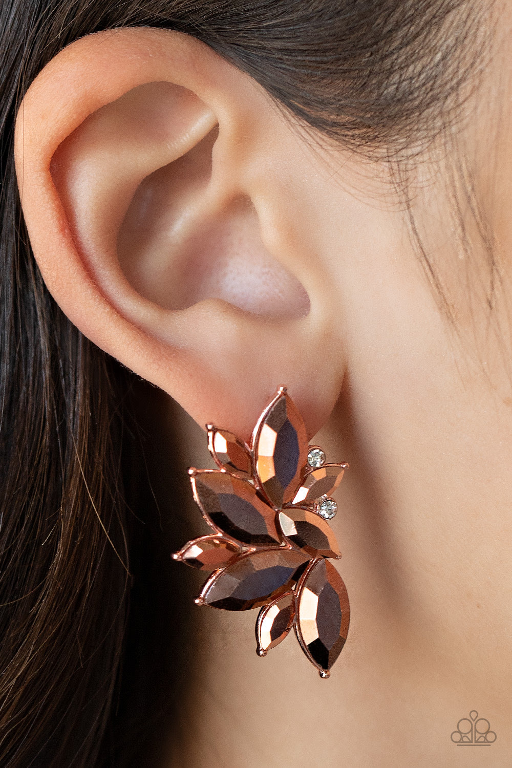 Paparazzi - Instant Iridescence - Copper Post Earrings