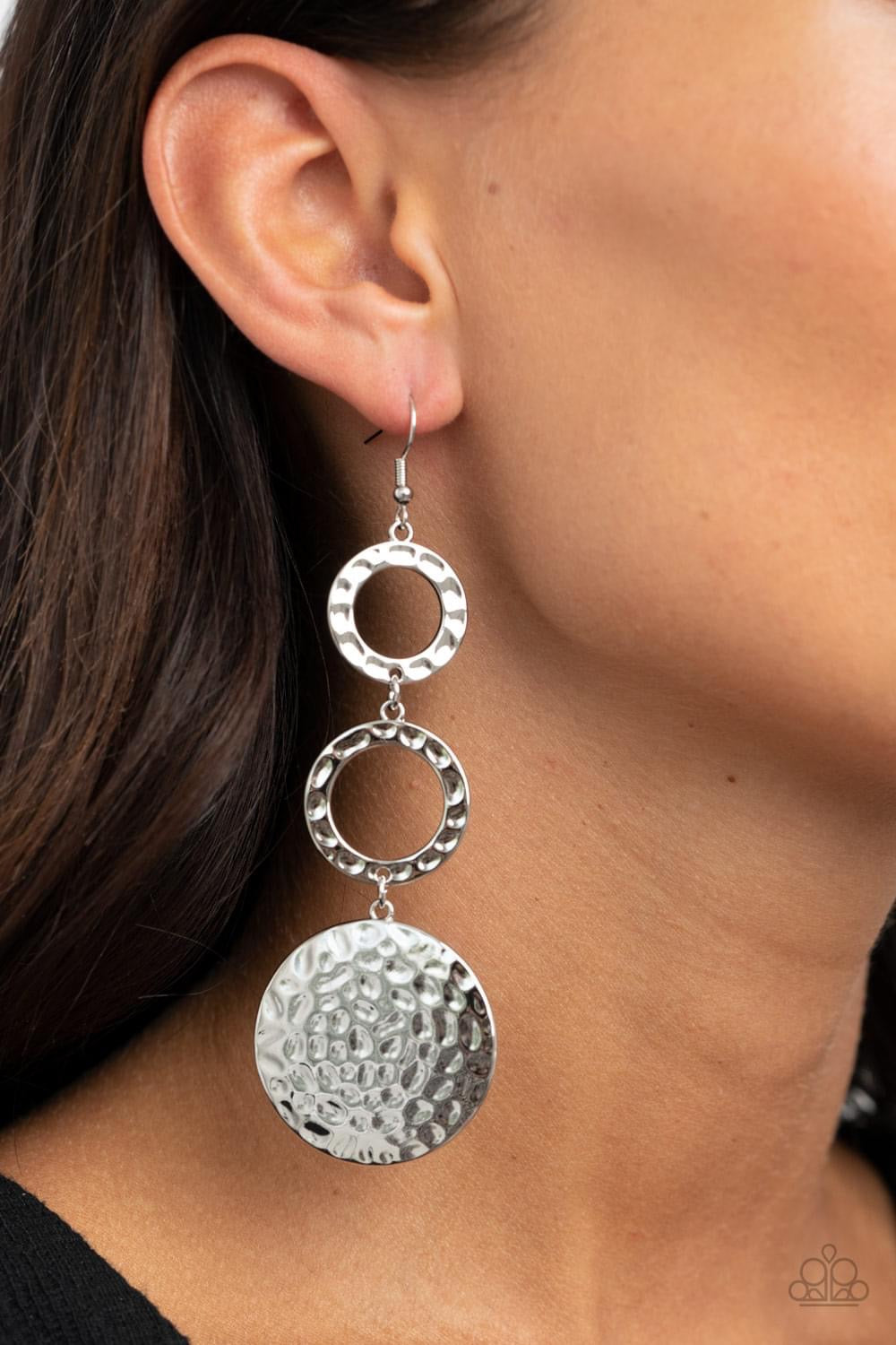 Paparazzi - Blooming Baubles Silver Earrings