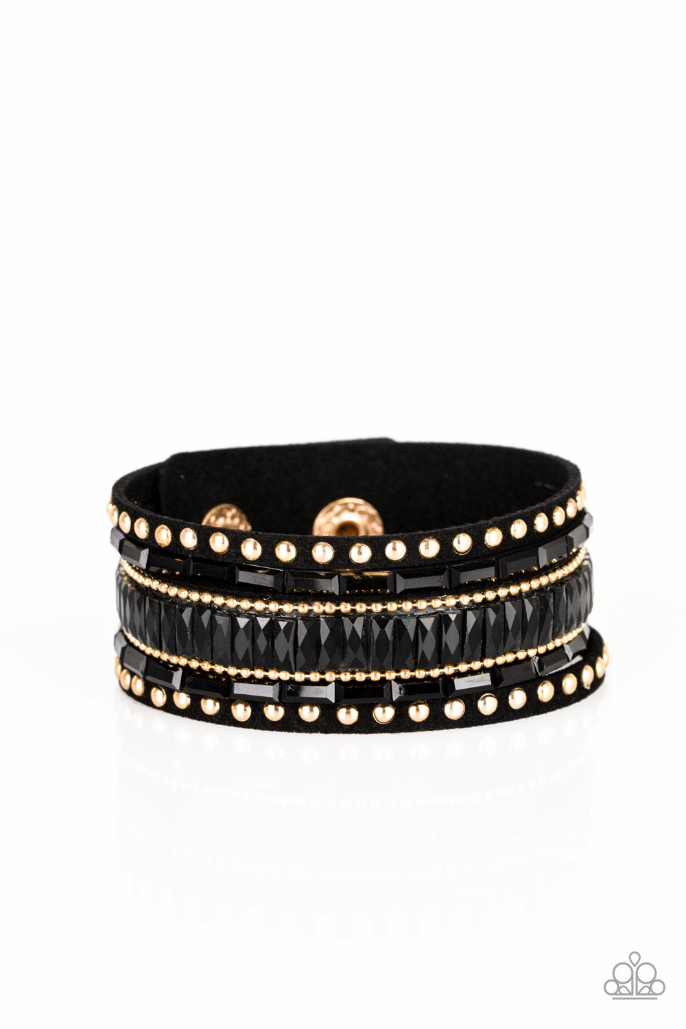 Paparazzi - Rock Star Rocker - Gold Bracelet