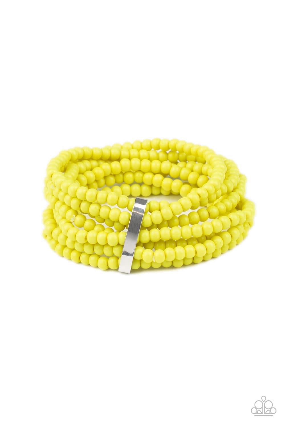 Paparazzi - Thank Me LAYER Yellow Bracelet