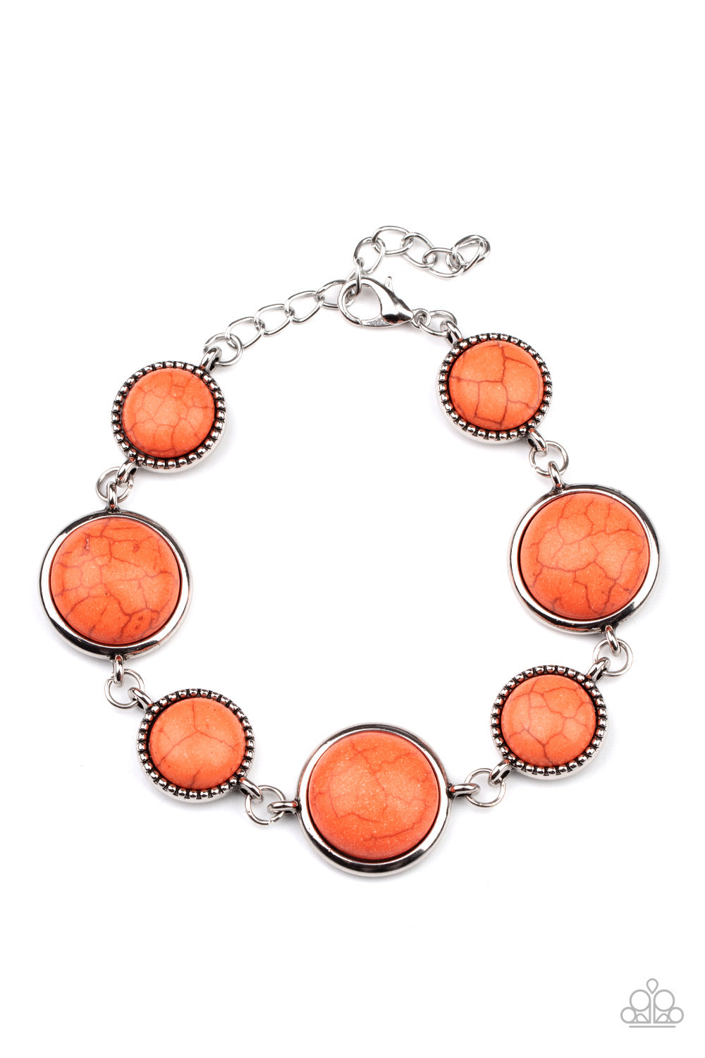 Paparazzi - Terrestrial Trailblazer - Orange Necklace and Turn Up The Terra - Orange Bracelet