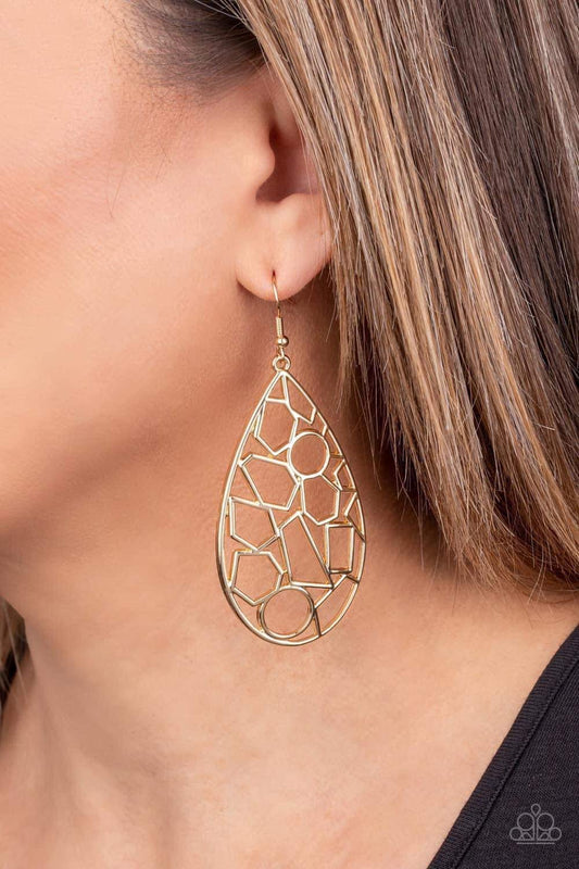 Paparazzi - Reshaped Radiance Gold Earrings