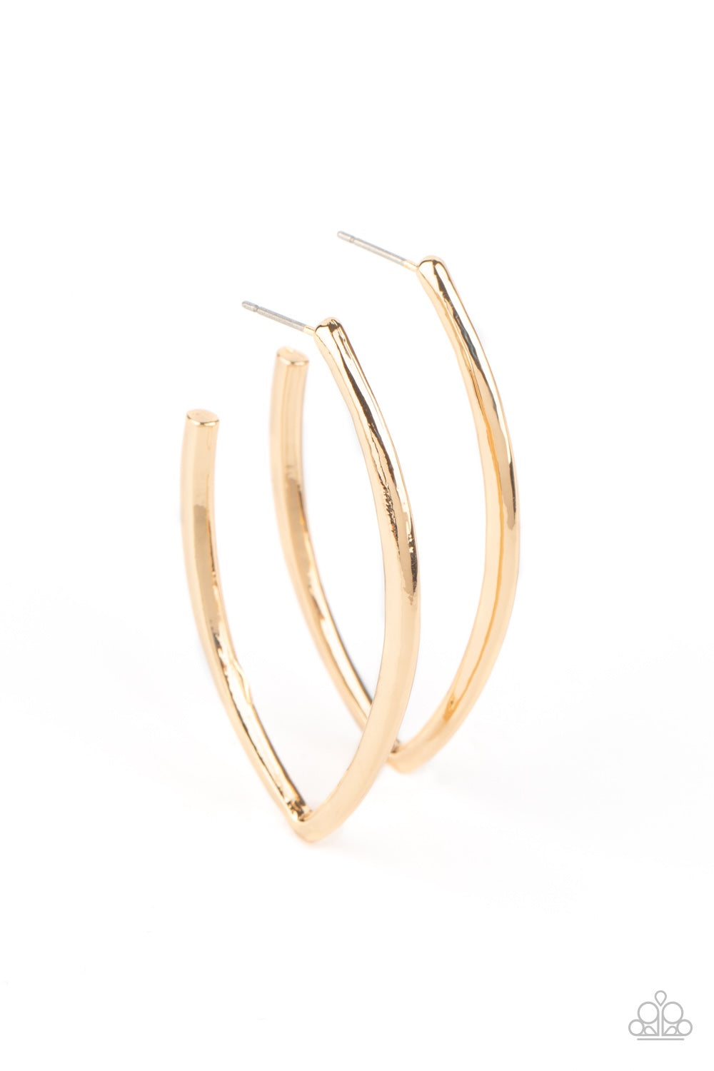 Paparazzi- Point Blank Beautiful Gold Earrings