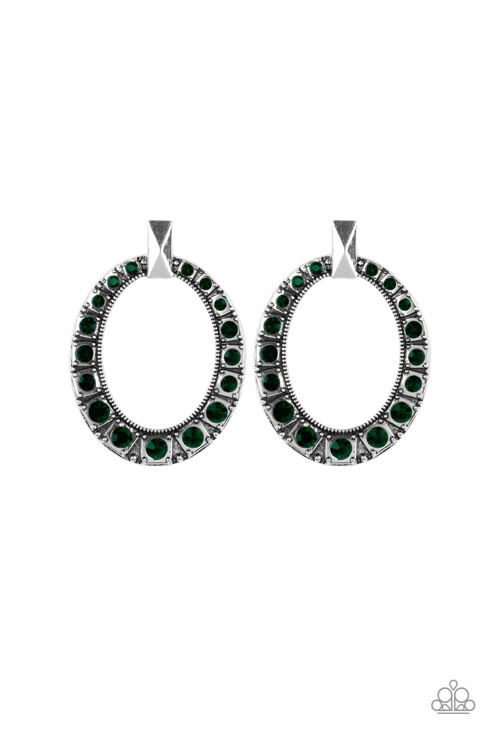 Paparazzi - All For GLOW - Green Earrings