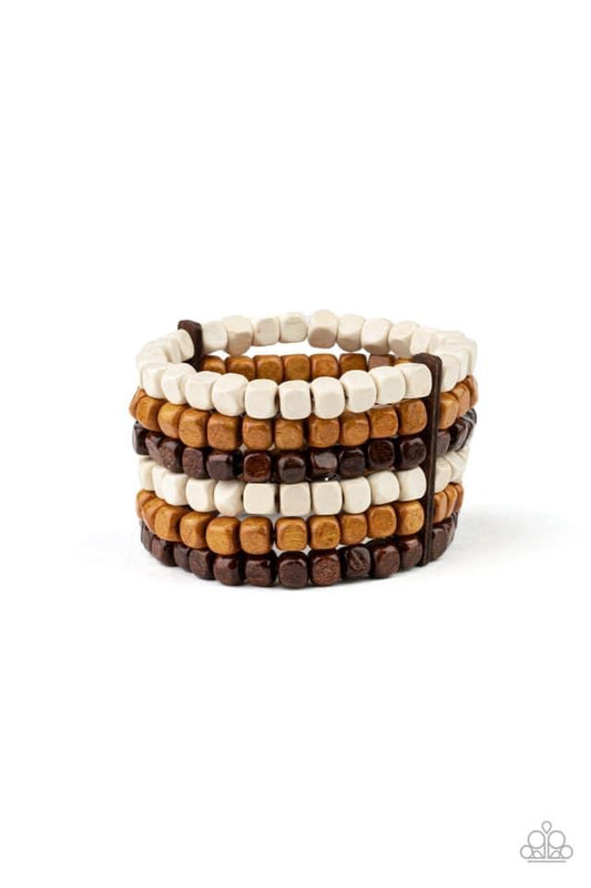 Paparazzi - Tropical Tundra - Brown Bracelet