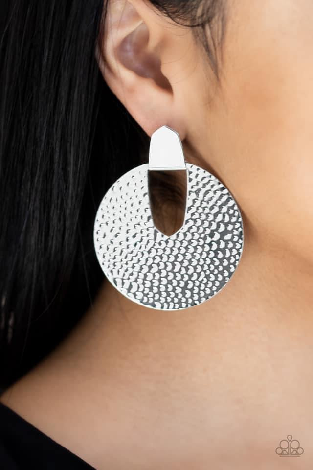 Paparazzi - Bold Intentions - Silver Earrings