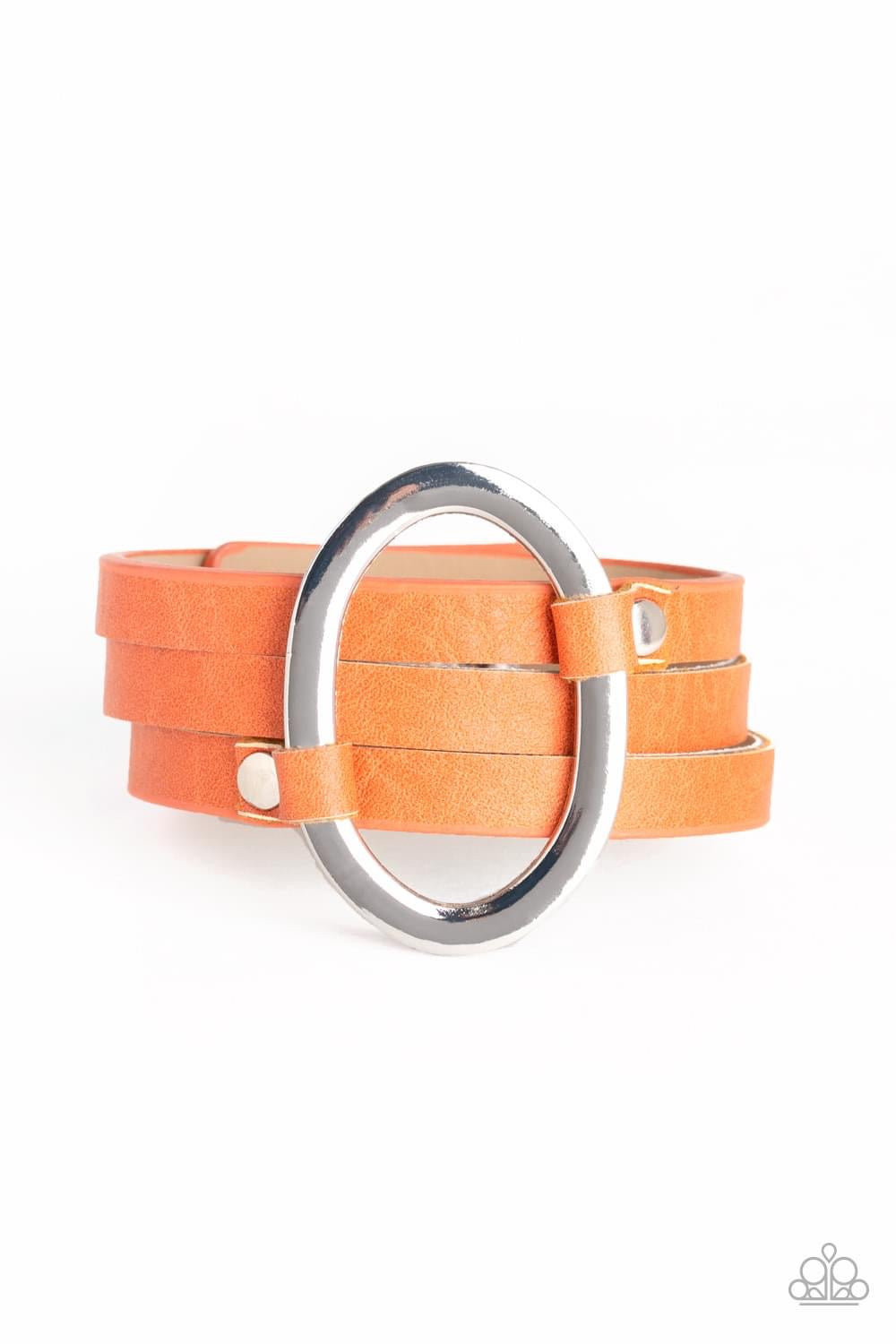 Paparazzi - Cowgirl Cavalier Orange Wrap Bracelet