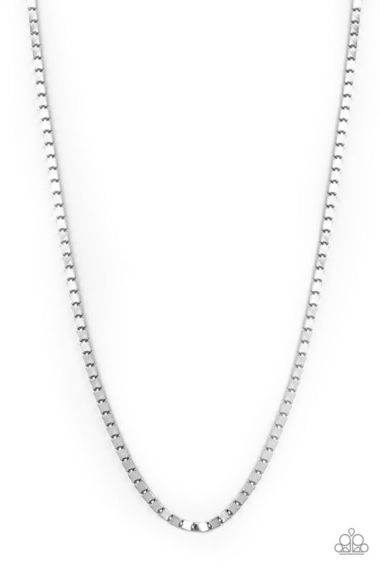 Paparazzi - Boxed In Silver Necklace