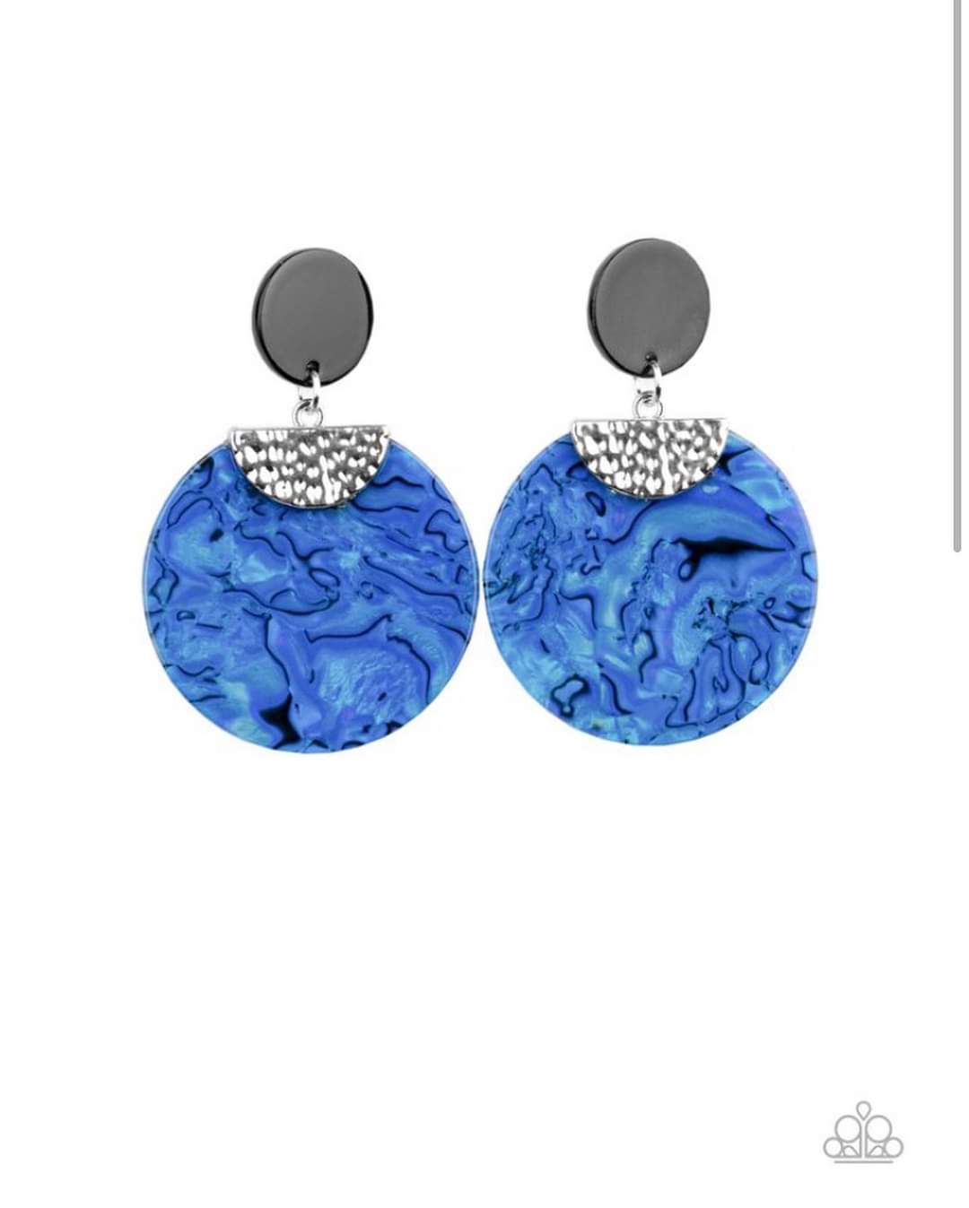 Paparazzi - Really Retropolitan Blue Earrings