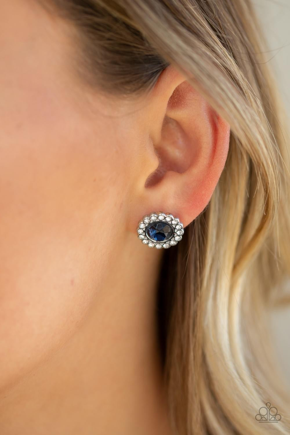 Paparazzi - Floral Glow Blue Earrings