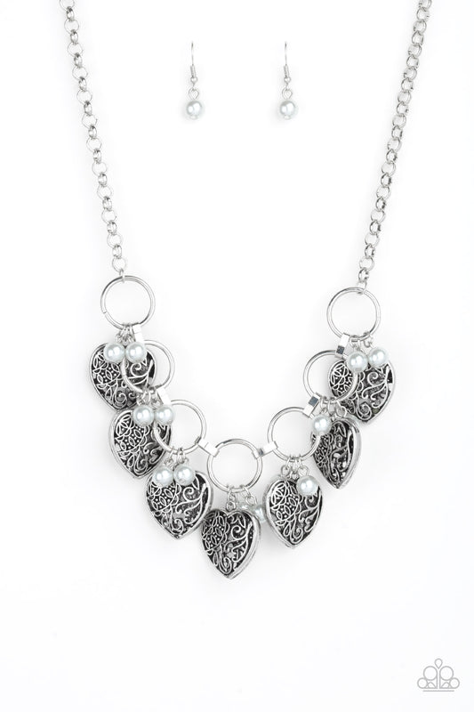 Paparazzi- Very Valentine - Silver Necklace