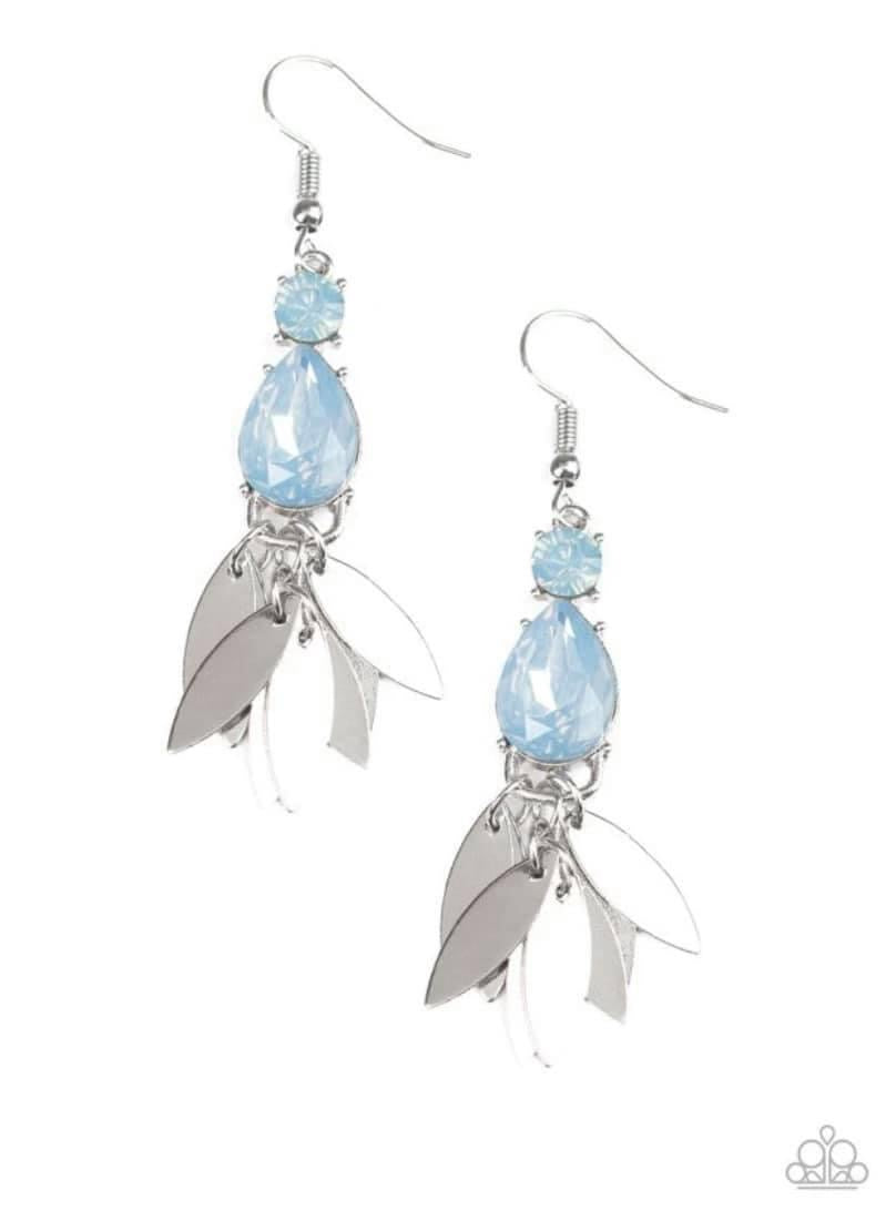 Paparazzi - Tropical Tranquility Blue Earrings