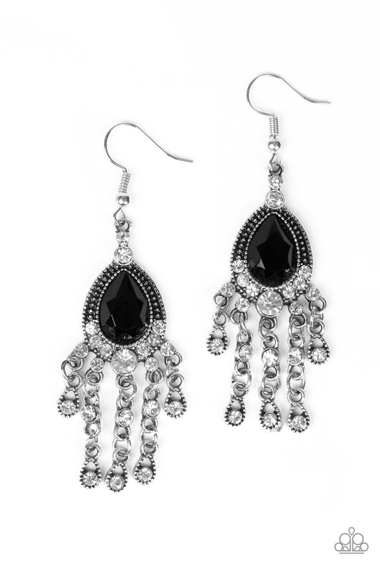 Paparazzi - Bling Bliss - Black Earrings