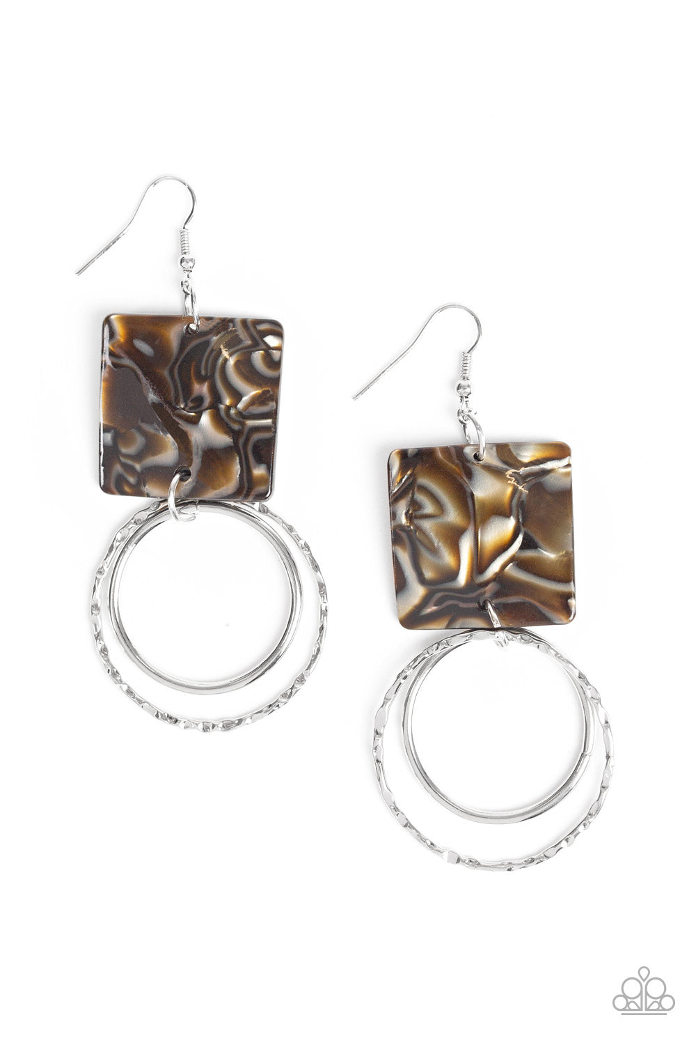 Paparazzi - Maven Maker - Brown Earrings