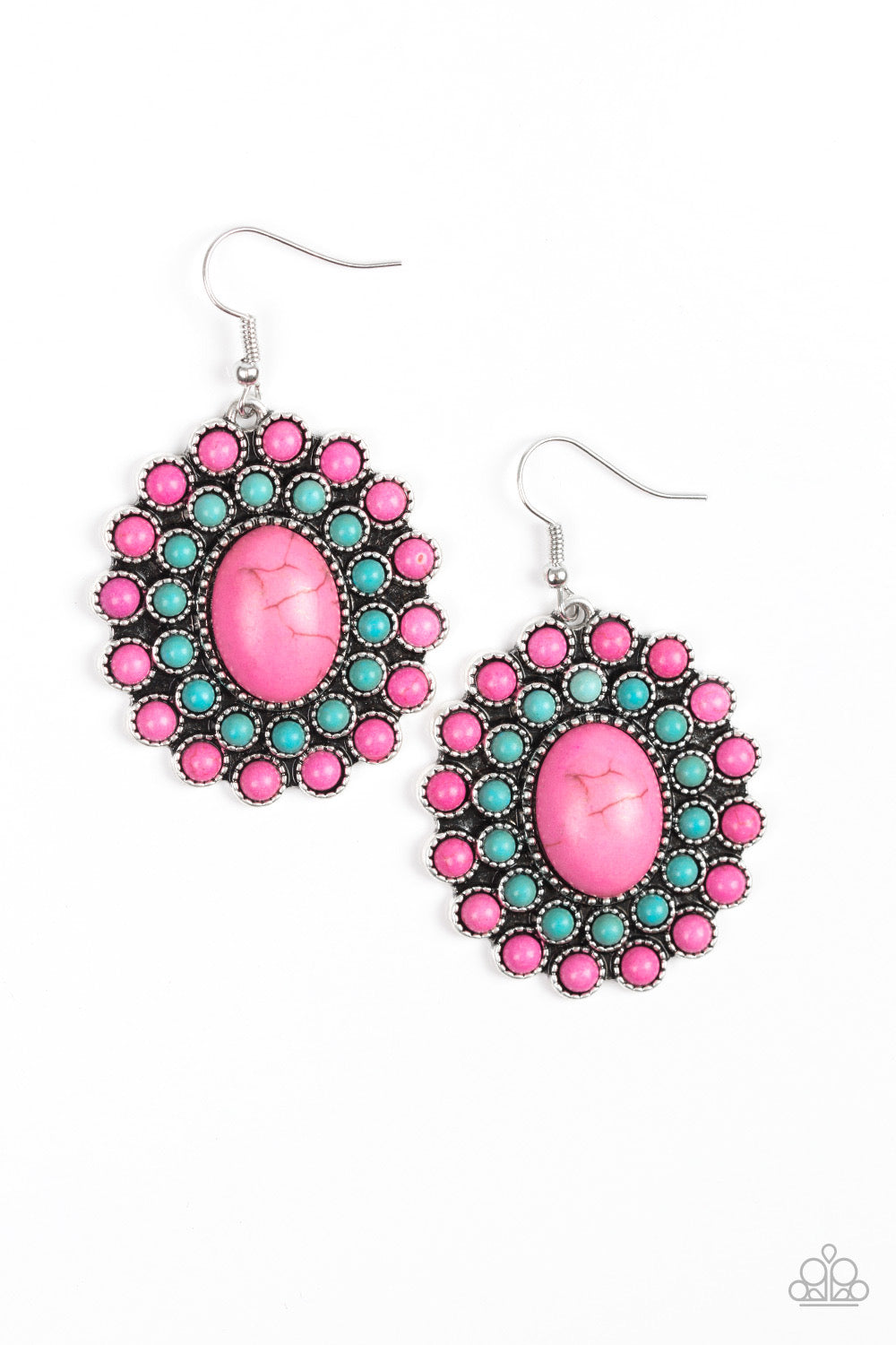 Paparazzi- Stone Solstice - Pink Earrings