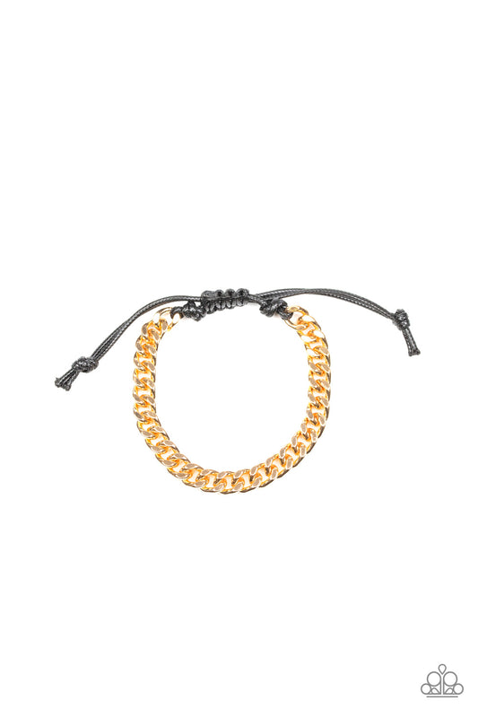 Paparazzi - Throwdown - Gold Urban Bracelet