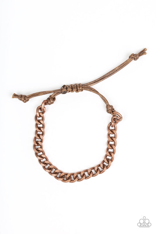 Paparazzi - Tiebreaker - Copper Bracelet