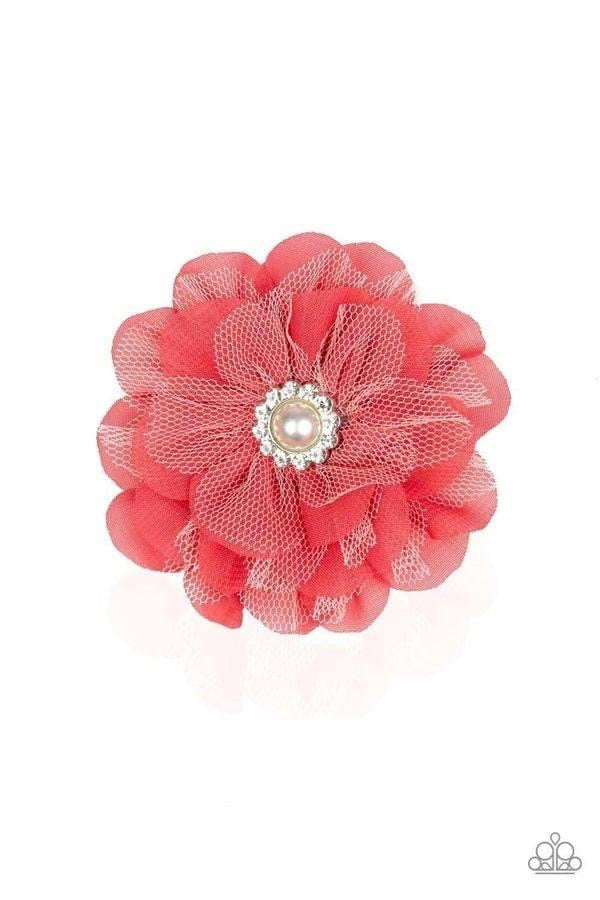 Paparazzi- Bayou Blooms Orange Starlet Shimmer Hair Clip