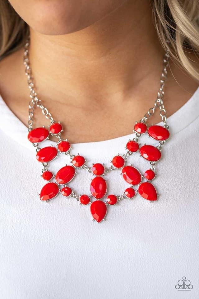 Paparazzi - Goddess Glow - Red Necklace