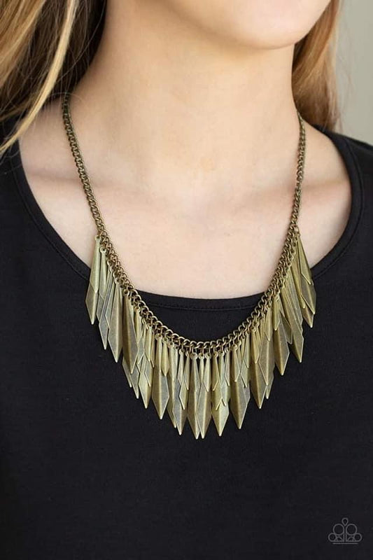 Paparazzi - The Thrill-Seeker - Brass Necklace