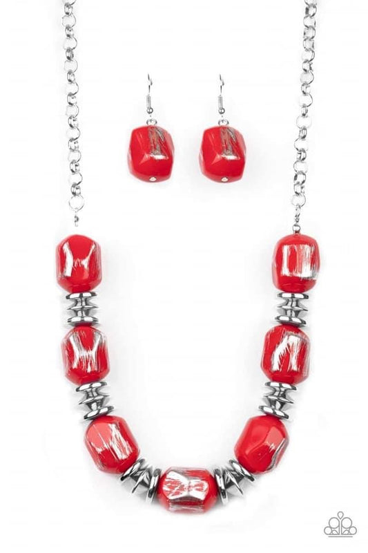 Paparazzi- Girl Grit Red Necklace