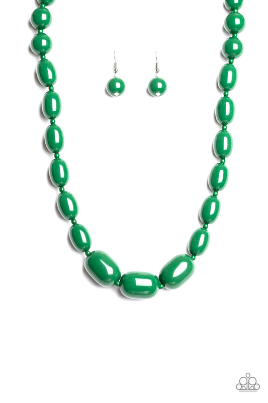 Paparazzi - Poppin Popularity - Green Necklace