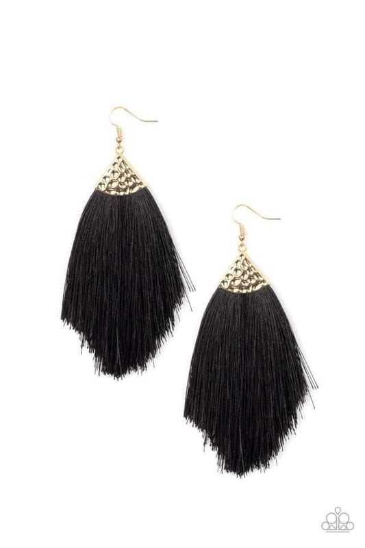 Paparazzi - Tassel Tempo Gold Earrings