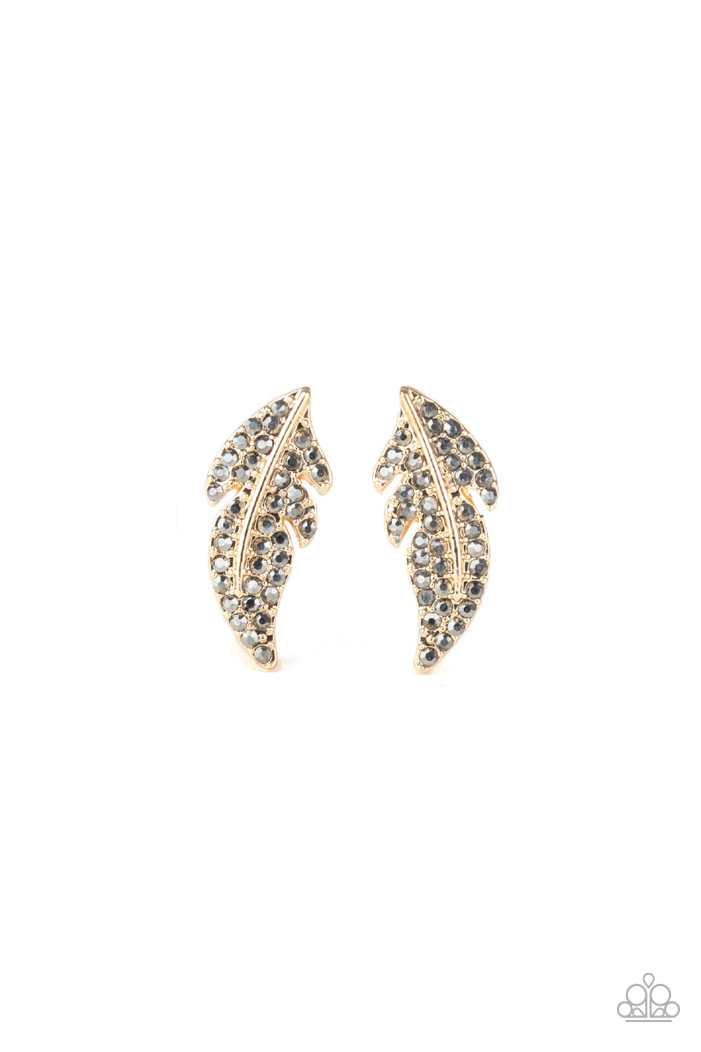 Paparazzi - Feathered Fortune - Gold Earrings