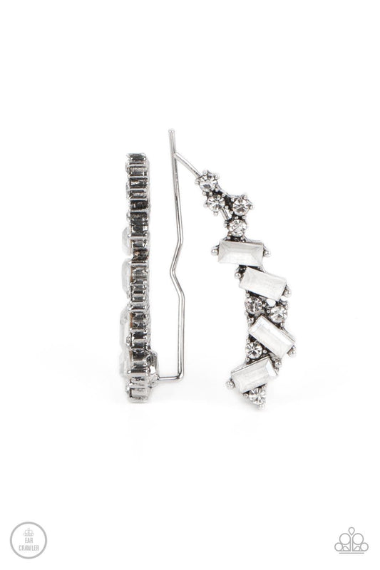 Paparazzi- Stay Magical - White Post Ear Crawler Earrings