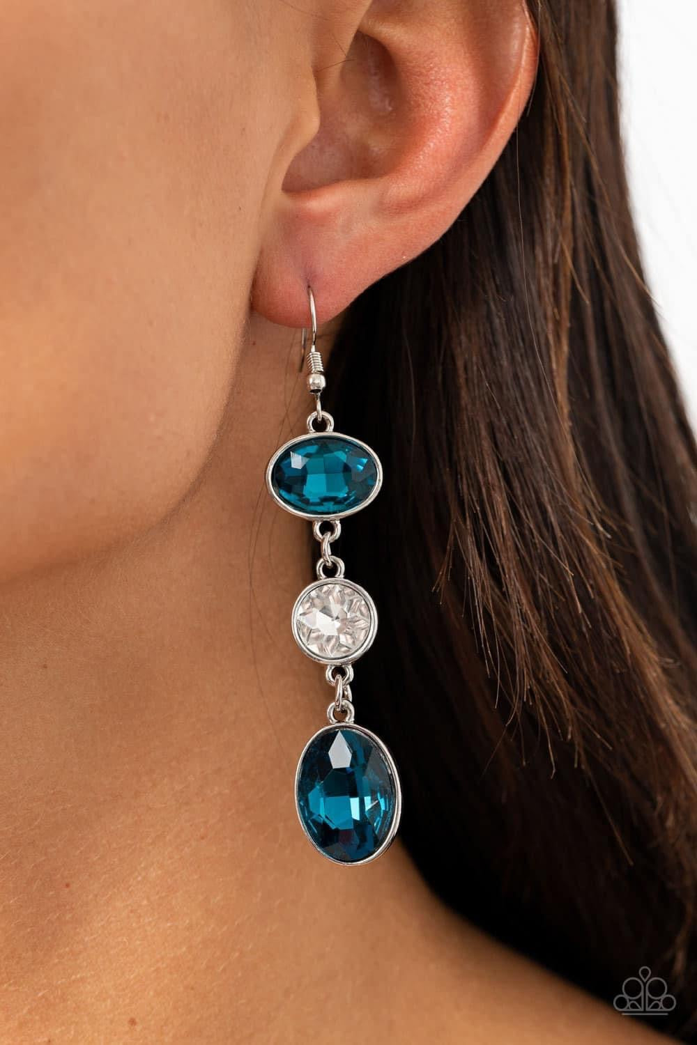 Paparazzi - The Glow Must Go On -Blue Earrings