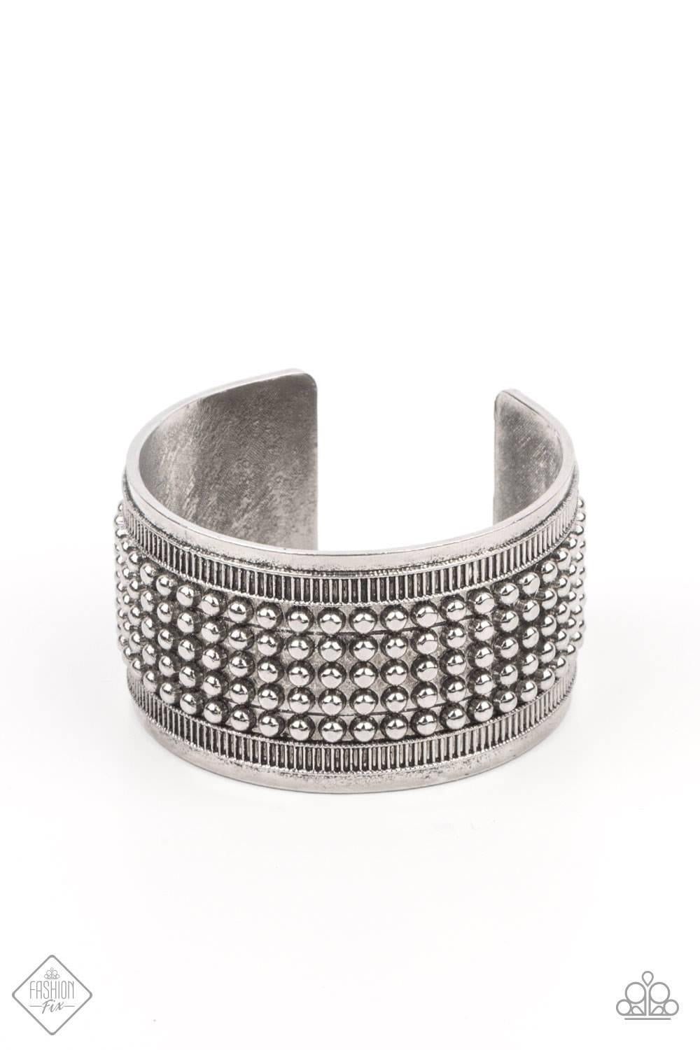 Paparazzi- Bronco Bust Silver Cuff Bracelet