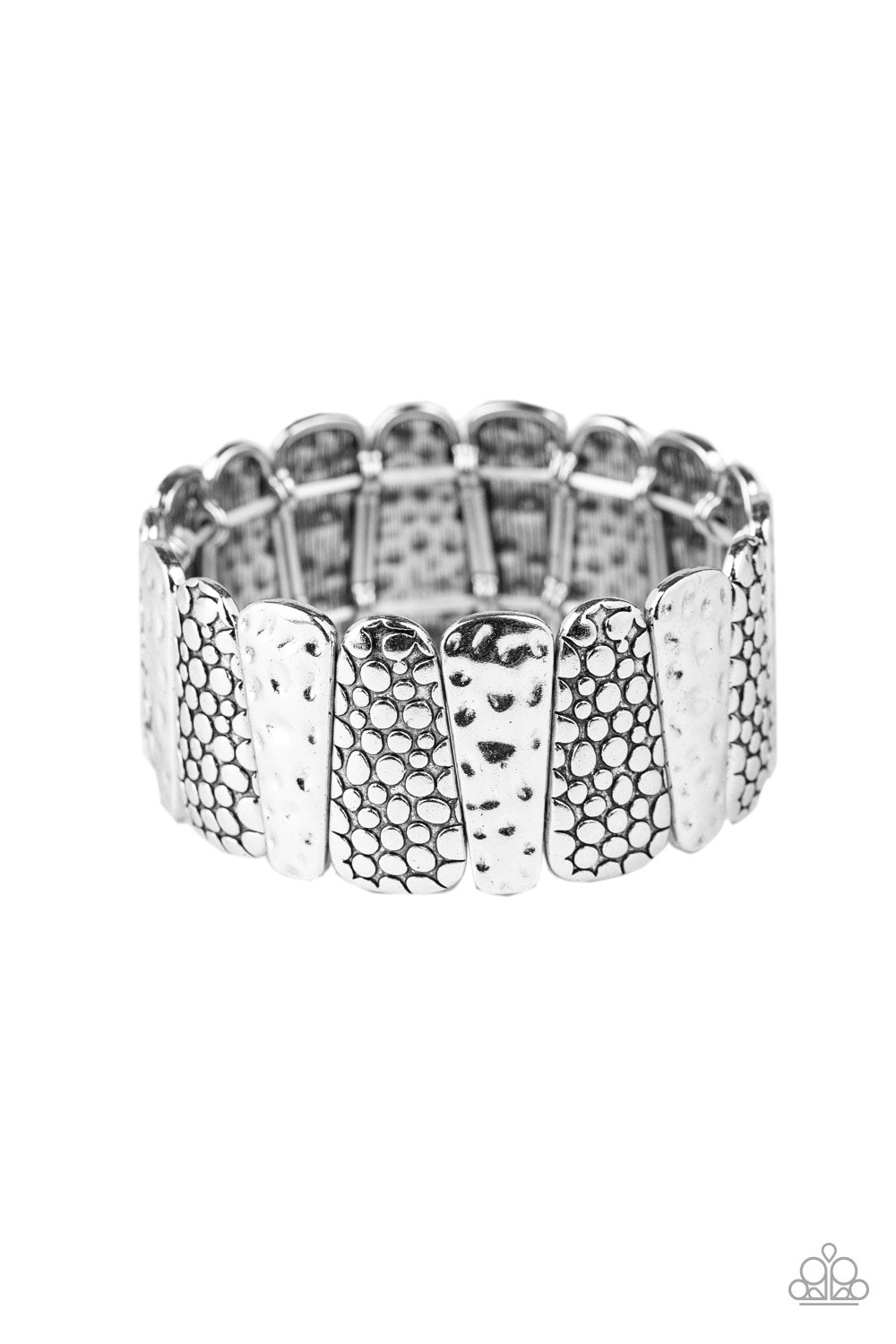 Paparazzi- Texture Takedown - Silver Bracelet