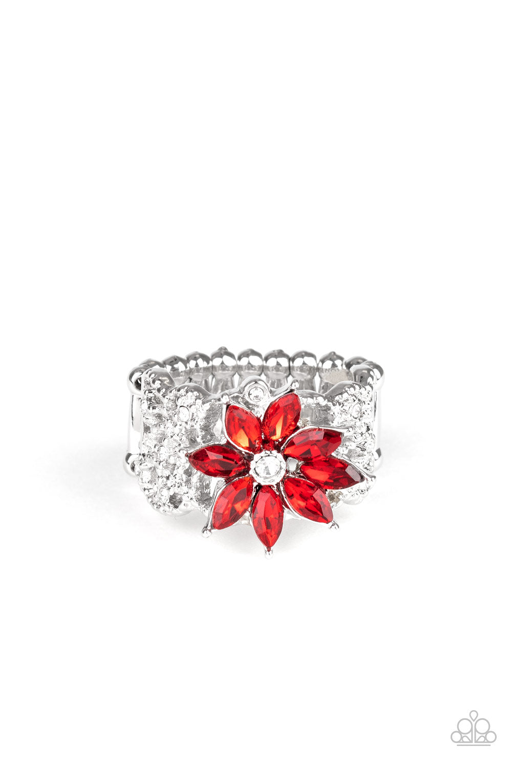 Paparazzi - Brilliantly Blooming - Red Ring