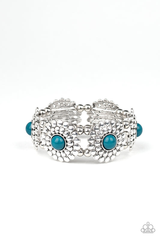 Paparazzi - Bountiful Blossoms - Blue Bracelet