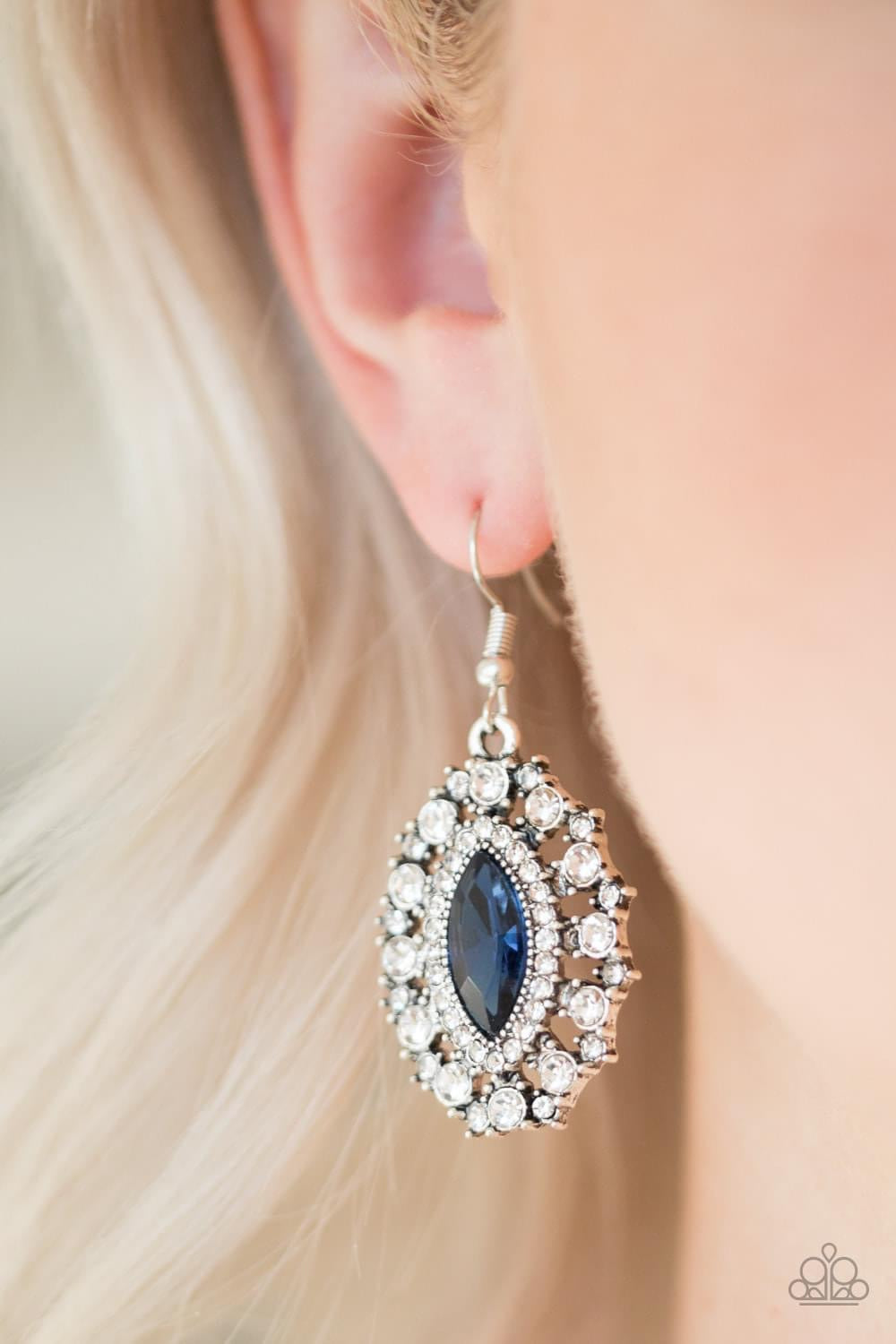 Paparazzi - Long May She Reign Blue Earrings