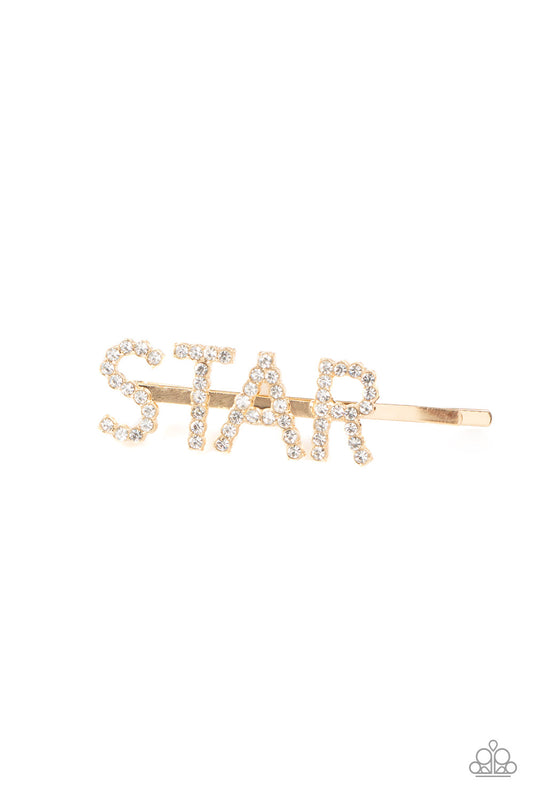 Paparazzi- Star In Your Own Show - Gold Hair Clip